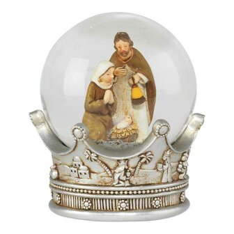 Waterglobe  Holy family - on crown base