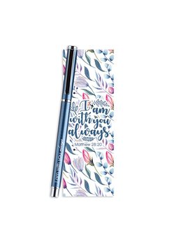 Gel pen with bookmark  I am with you always
