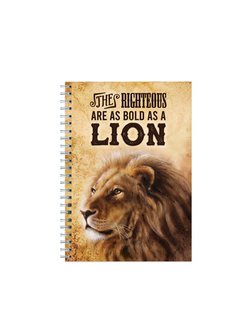 Schrijfdagboek spiraal Lion The righteous are as bold as a lion