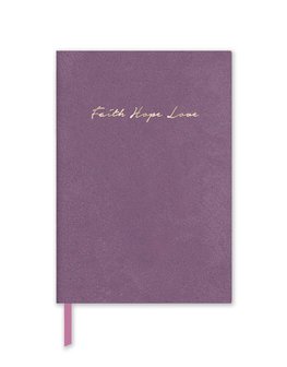 Tagebuch aus weichem Filz Faith Hope Love