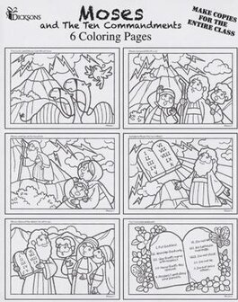 Kleurplaten voor kinderen 3 sets - Mozes, Noach &amp; Zacheus