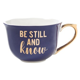 Teacup &amp; Saucer Set -  Be still and know