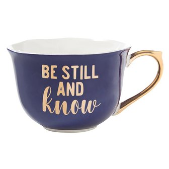 Teetasse &amp; Untertasse Set-  Be still and know