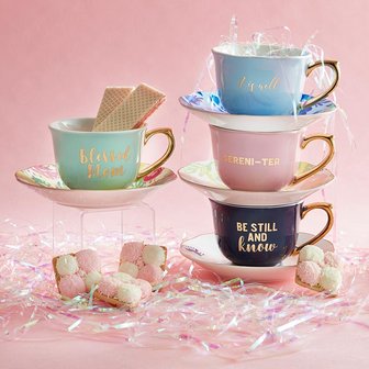 Teacup &amp; Saucer Set -  Be still and know