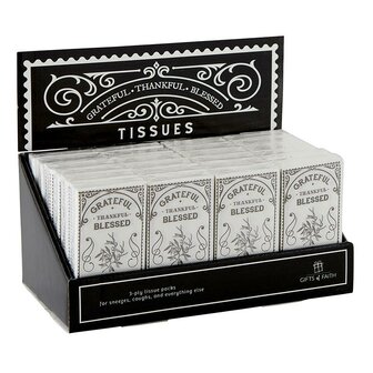 Tissues ( (setof4packs) Grateful Thankful Blessed 