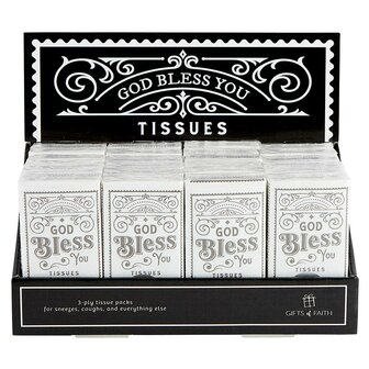 Tissues  (setof4packs) God bless you New Design