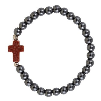 Hematite Cross Bracelets  (set4)