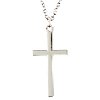 Pendant cross/heart silverplate