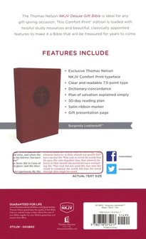 Burgundy, Imitation Leather NKJV - Deluxe Gift Bible