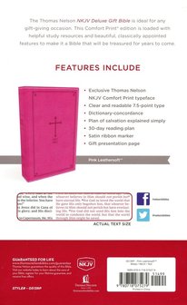 Pink, Imitation Leather NKJV - Deluxe Gift Bible