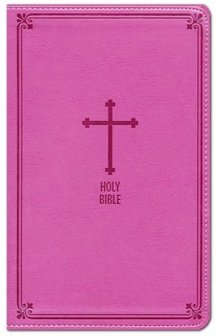 Pink, Imitation Leather NKJV - Deluxe Gift Bible