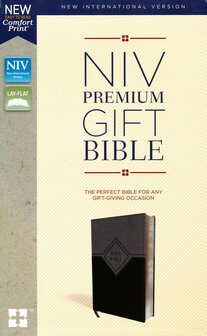 Black/Grey, Leathersoft - NIV Premium Gift Bible - Index