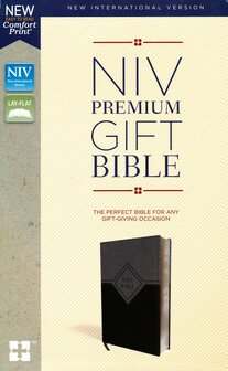 NIV Premium Gift Bible - Index   Black/Grey, Leathersoft