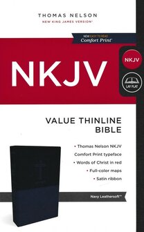 Blue, imitation leather - NKJV Value Thinline Bible