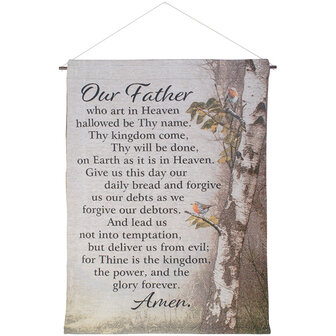 Woven tapestry Lord&#039;s prayer