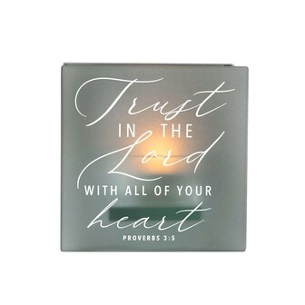Theelichthouder Trust in the Lord