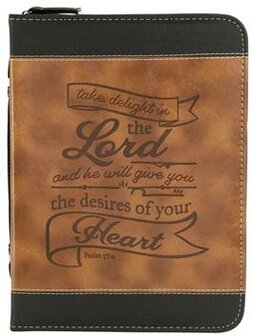 Bijbelhoes medium take delight brown