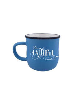 Farbige Becher Be faithful Blau