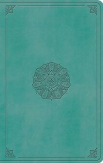 Turquoise, Emblem Design, Trutone     ESV - Large Print Value Thinline Bible