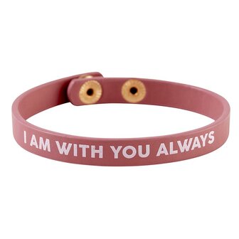 Leather Snap Bracelet  I am with you always