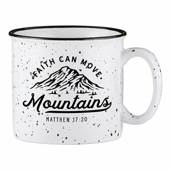 Becher Lagerfeuer faith can move mountains