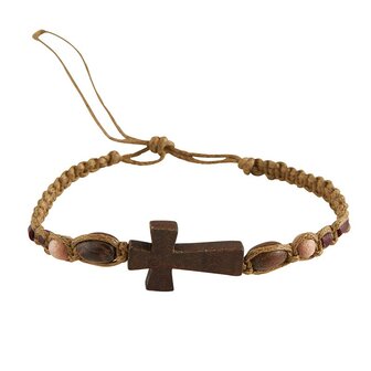 Armband Kreuz Holz  (set4)