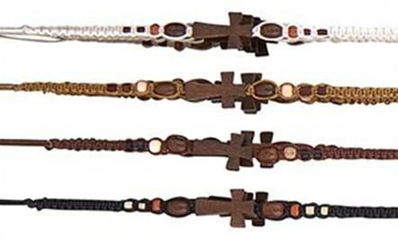 Armband Kreuz Holz  (set4)