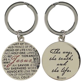 Keyring metal Jesus way truth life