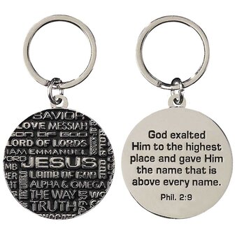 Keyring metal names of Jesus