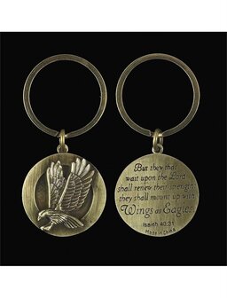 Keyring metal eagle Isaiah 40:31