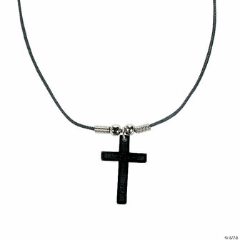 Necklace Hematite Cross 