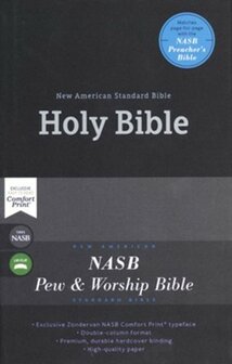 NASB, Pew and Worship Bible, Hardcover, Black, 1995 Text, Comfort Print (Hardback)