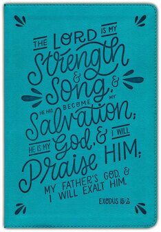 NKJV - Thinline Bible, Verse Art Cover Collection, Leathersoft, Teal, Red Letter
