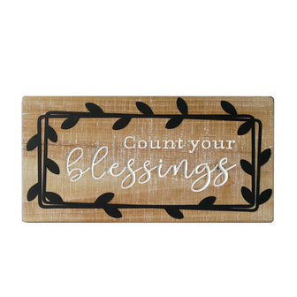 Wanddecoratie metaal Count your blessings