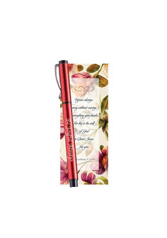 Gel pen with bookmark Be joyful always 
