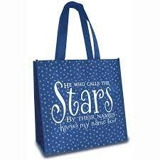 Eco tote bag He who calls dark blue