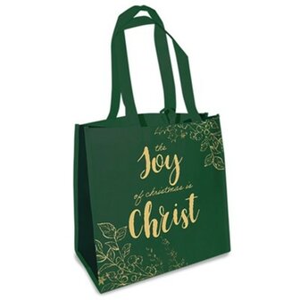 Eco-tote-bag-Joy of Christmas green