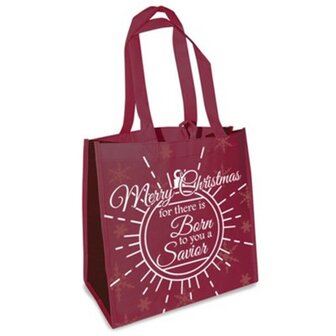 Eco-Christmas tote bag red ornament