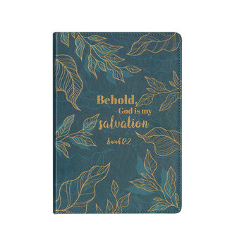 Lux leather journal Behold God is my salvation