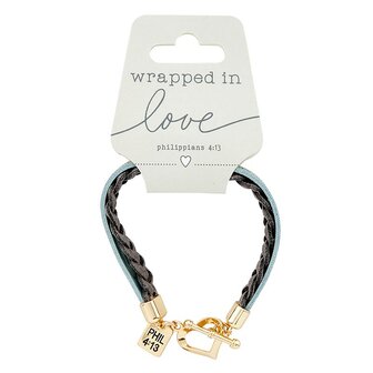 Bracelet wrapped in love gray