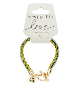 Armband wrapped in love Gr&uuml;n