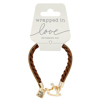 Armband wrapped in love braun
