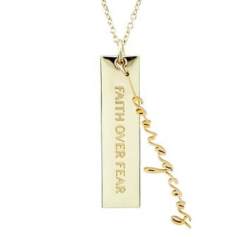 Pendant Courageous faith over fear goldplate