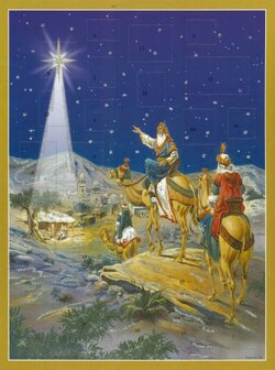 Advent calendar  3 Kings &amp; gold star