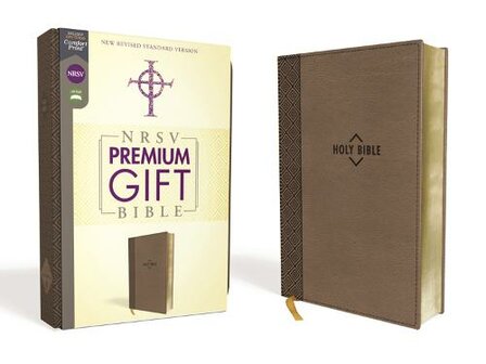 NRSV - Premium Gift Bible - Brown, Imitation Leather  