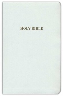 KJV Gift and Award Bible--imitation leather, white
