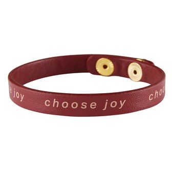 Leather Snap Bracelet Choose joy