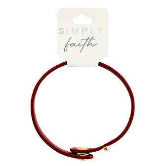 Leather Snap Bracelet Choose joy