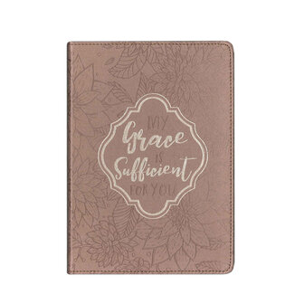 Lux leather journal My grace is suffiicient