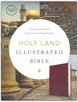 CSB - Holy Land Illustrated Bible - Burgundy, Soft Leather Look  
